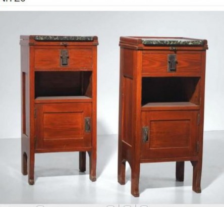 Pair of Bedside Table, Franz Freiherr von Krauß