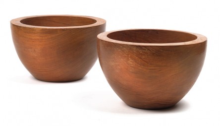 Pair of wooden bowls, Franz Hagenauer