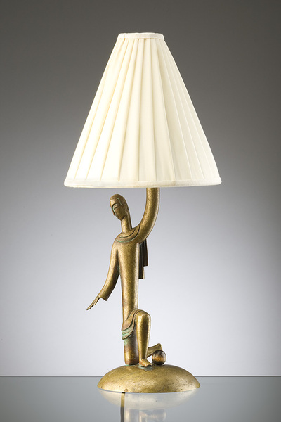 Lamp stand with young man, Karl Hagenauer